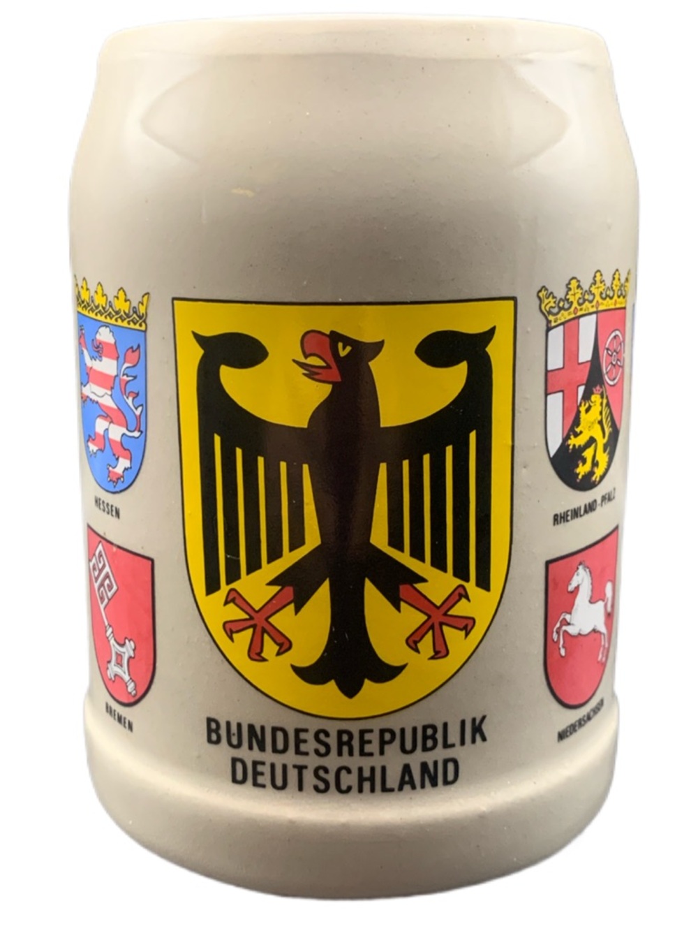 Vintage German Bundesrepublik Deutschland City Coat of Arms Beer Stein Mug